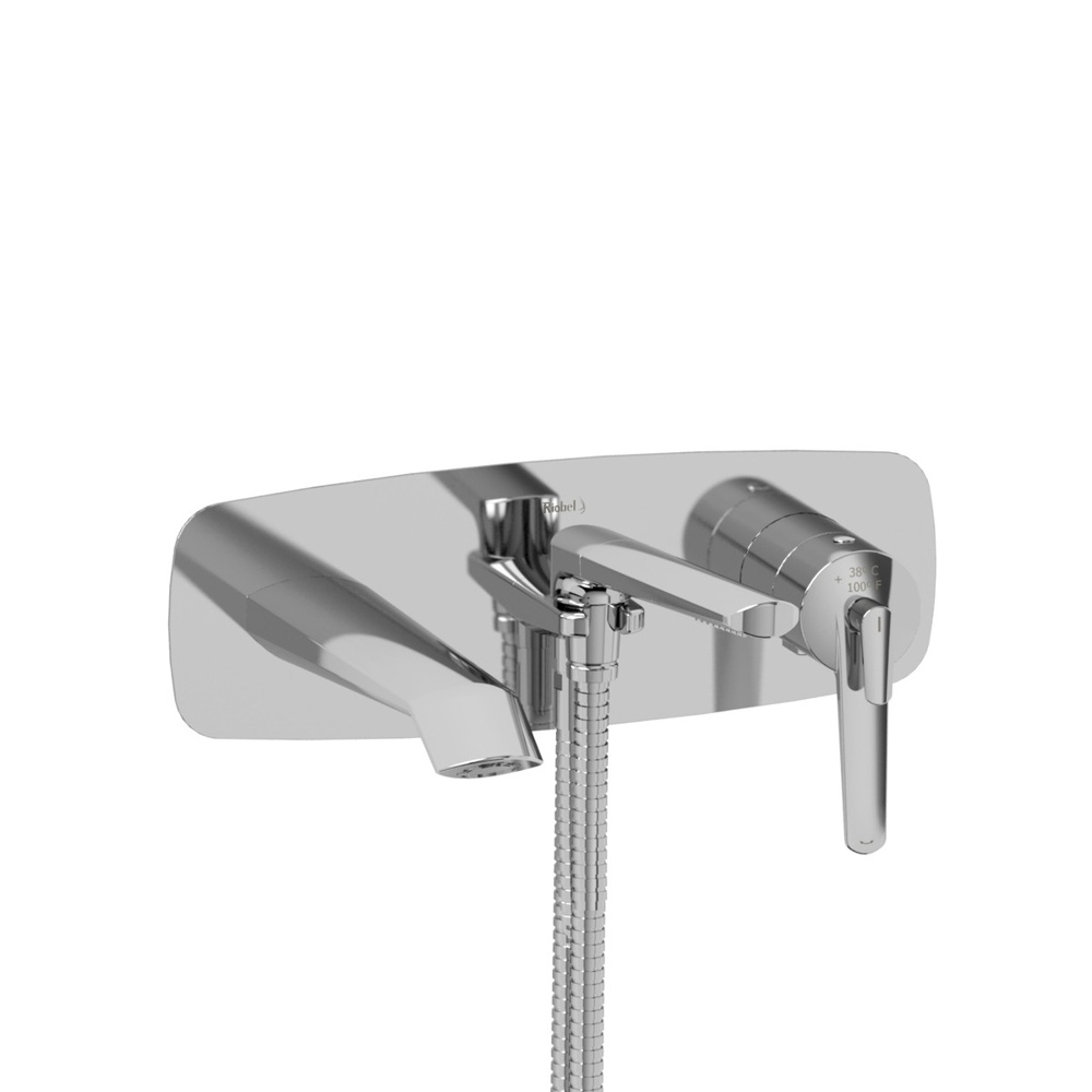 Riobel TVY21C Venty Wall Mount Thermostatic/Pressure Balance Tub Filler Trim - Chrome