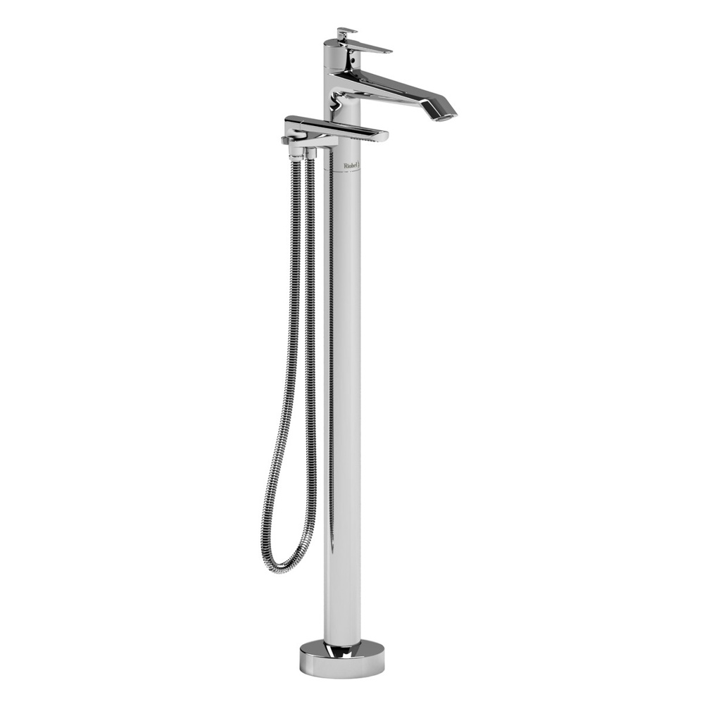 Riobel TVY39C Venty Thermostatic Single Hole Floor Mount Tub Filler Trim - Chrome