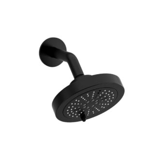 Riobel 366BK 6" 6-Function Showerhead With Arm - Black
