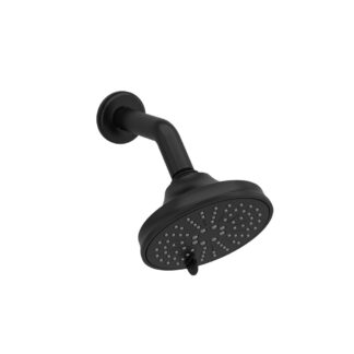Riobel 356BK 5" 6-Function Showerhead With Arm - Black