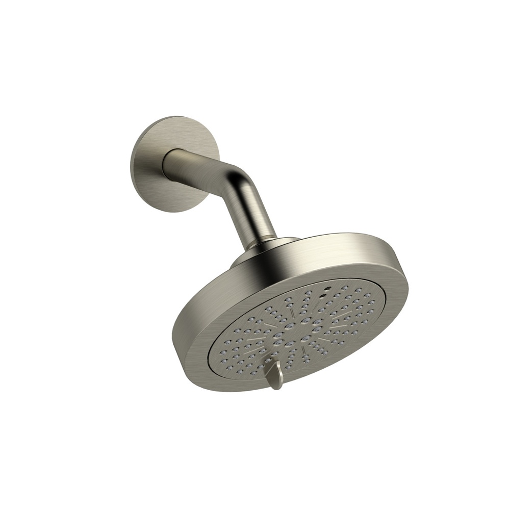 Riobel 366BN 6" 6-Function Showerhead With Arm - Brushed Nickel