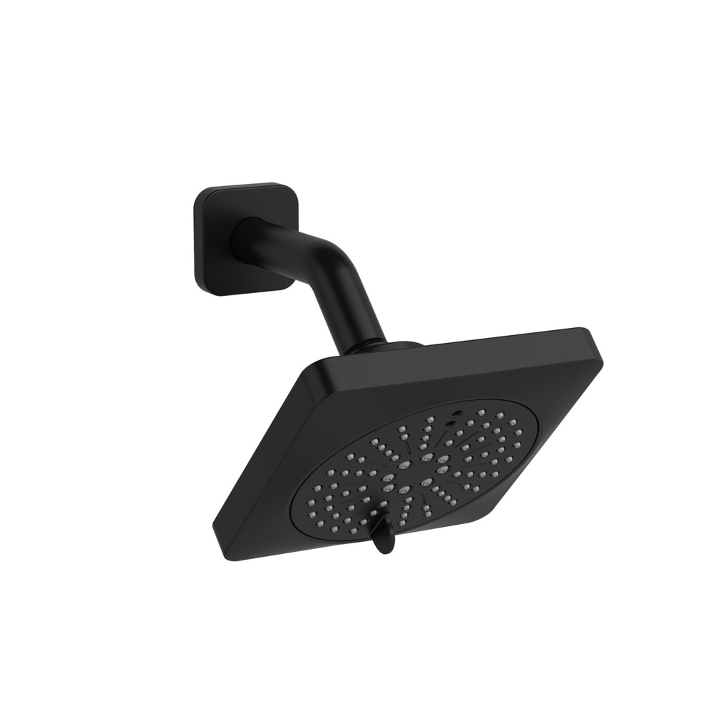 Riobel 376BK 5" 6-Function Showerhead With Arm - Black