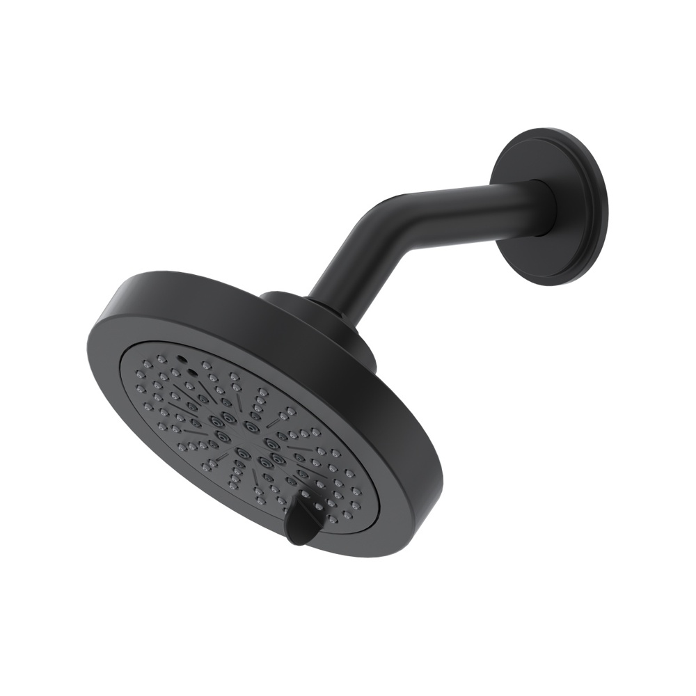 Riobel 386BK 5" 6-Function Showerhead With Arm - Black