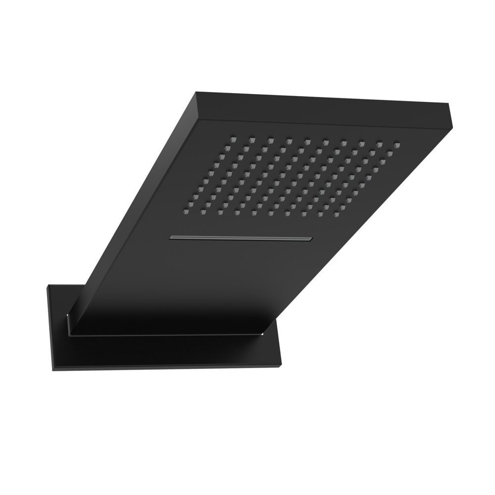 Riobel 404BK 22" x 9" Waterfall and rain showerhead - Black