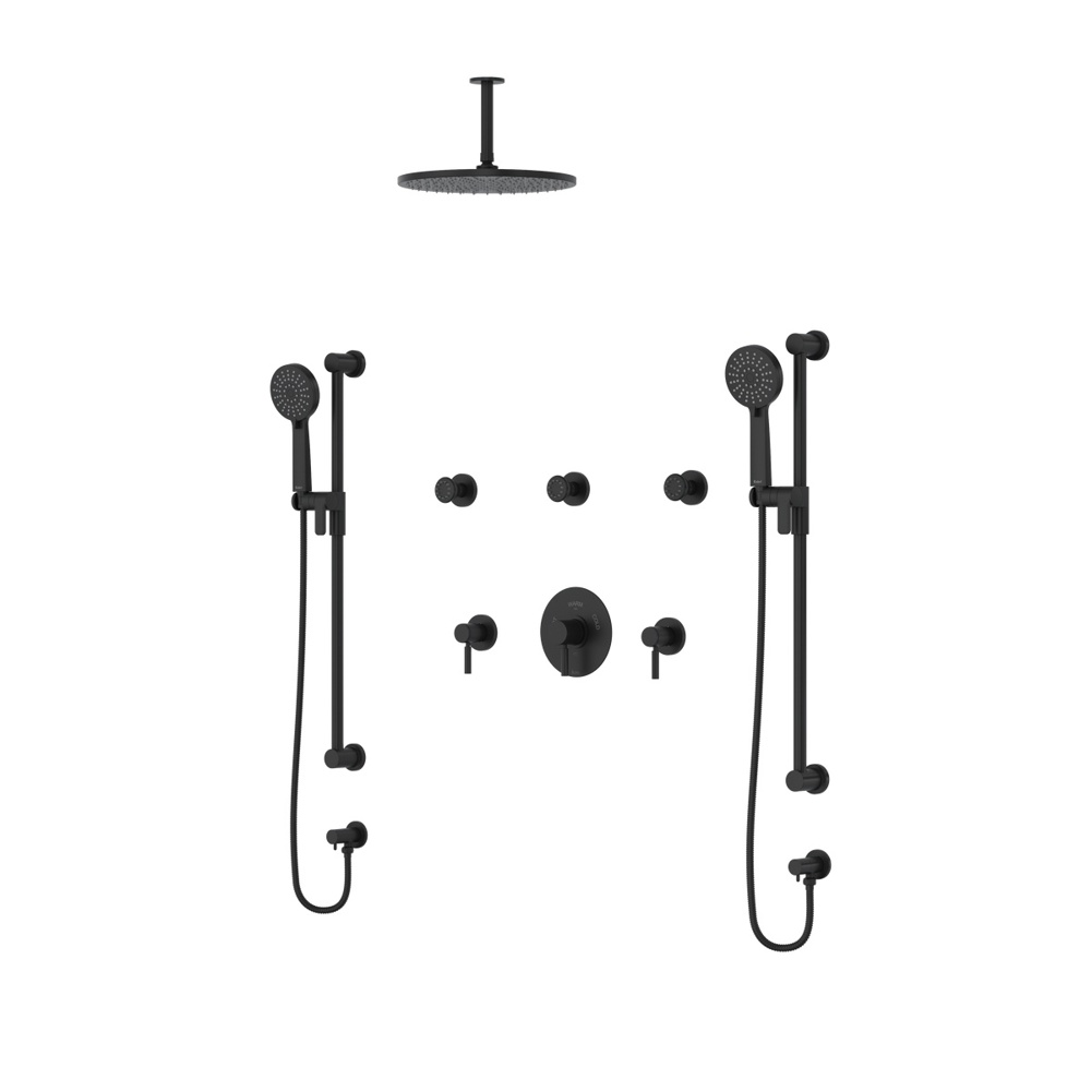 Riobel TKIT6413BK Riu Shower Kit 6413 Trim - Black