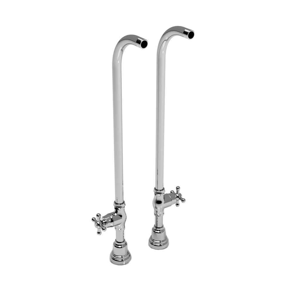 Riobel TU44C 30" Floor Mount Riser Pair With Stop Valves - Chrome