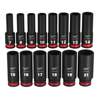Milwaukee 49-66-7002 SHOCKWAVE Impact Duty™ Metric Standard 6 Point Socket Set, 14 Pack