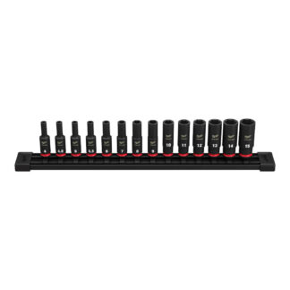 Milwaukee 49-66-7003 SHOCKWAVE Impact Duty™ Metric Deep 6 Point Socket Set, 14 Pack