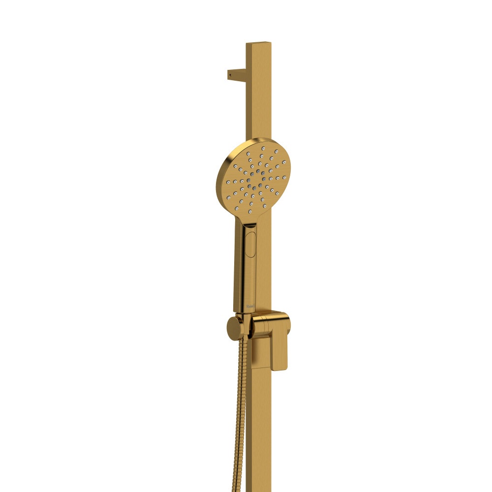 Riobel 4844BG Handshower Set With 32" Slide Bar and 4-Function Handshower - Brushed Gold