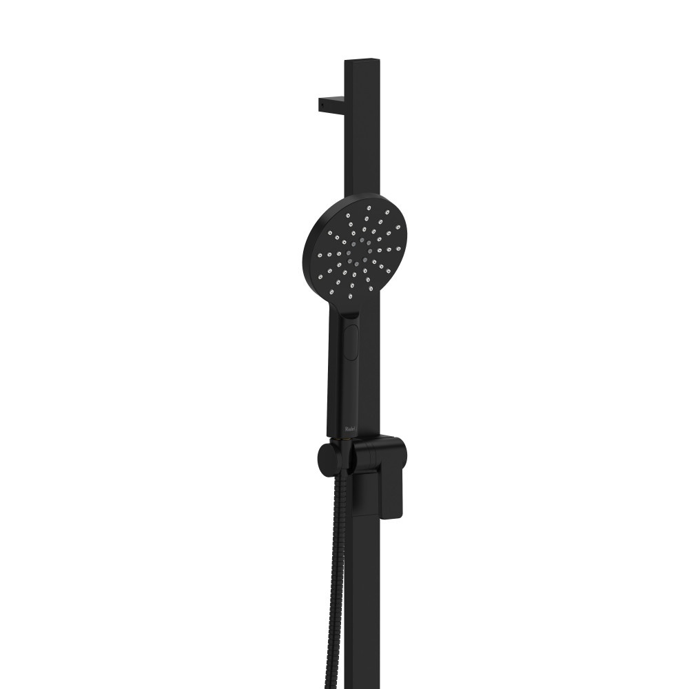 Riobel 4844BK Handshower Set With 32" Slide Bar and 4-Function Handshower - Black