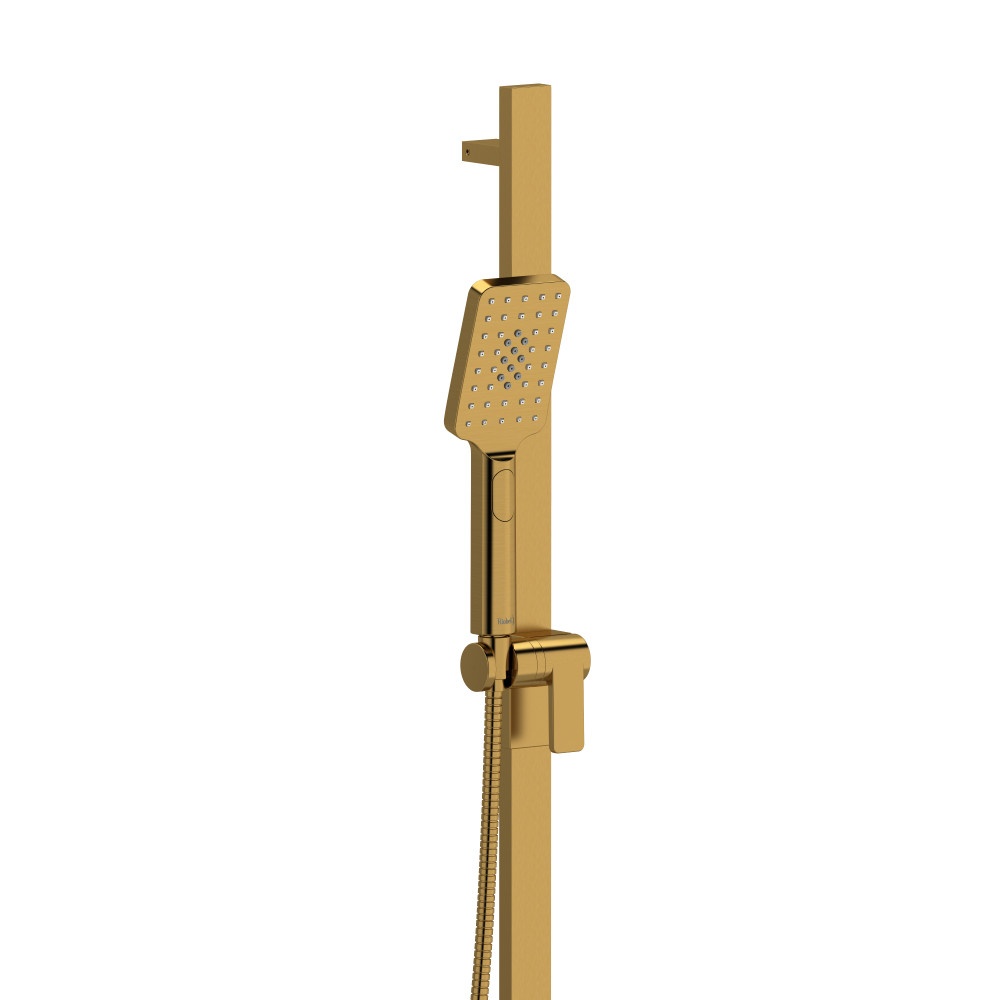 Riobel 4845BG Handshower Set With 32" Slide Bar and 4-Function Handshower - Brushed Gold