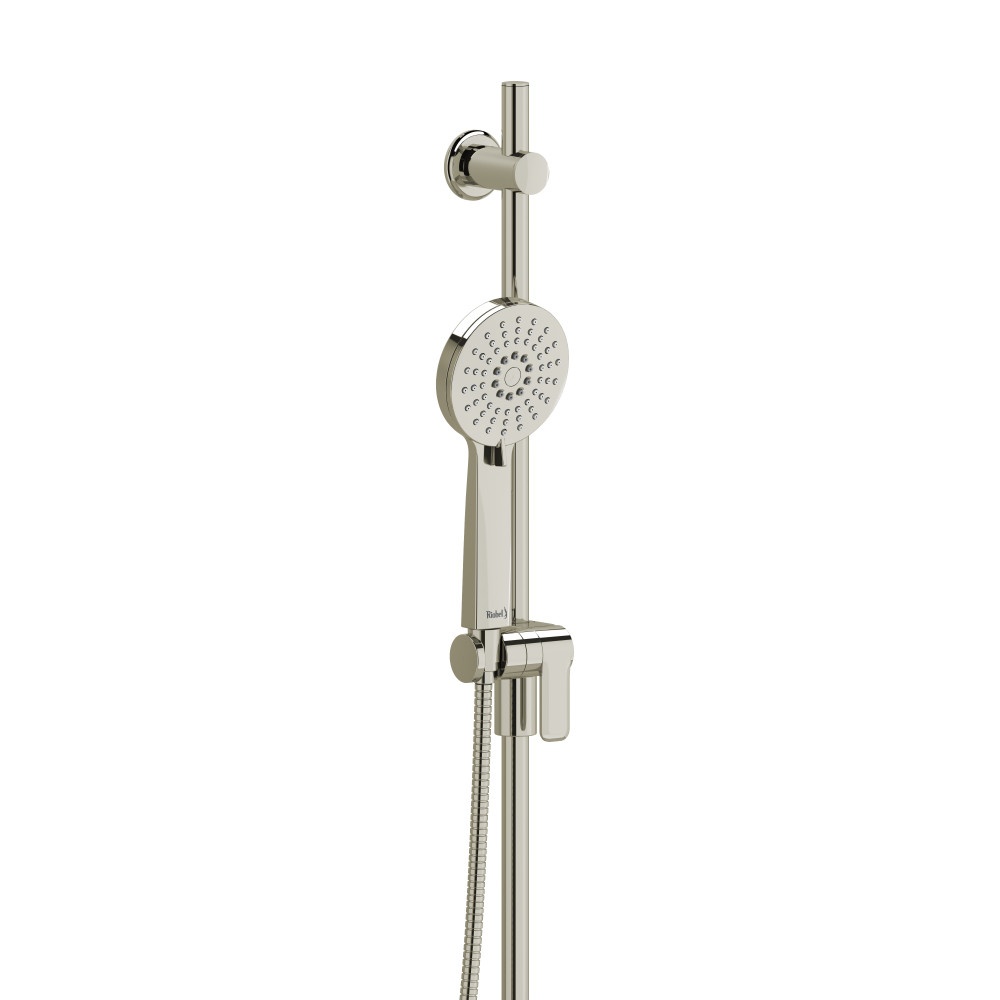 Riobel 4861PN-WS Handshower Set With 35" Slide Bar and 3-Function Handshower - Polished Nickel