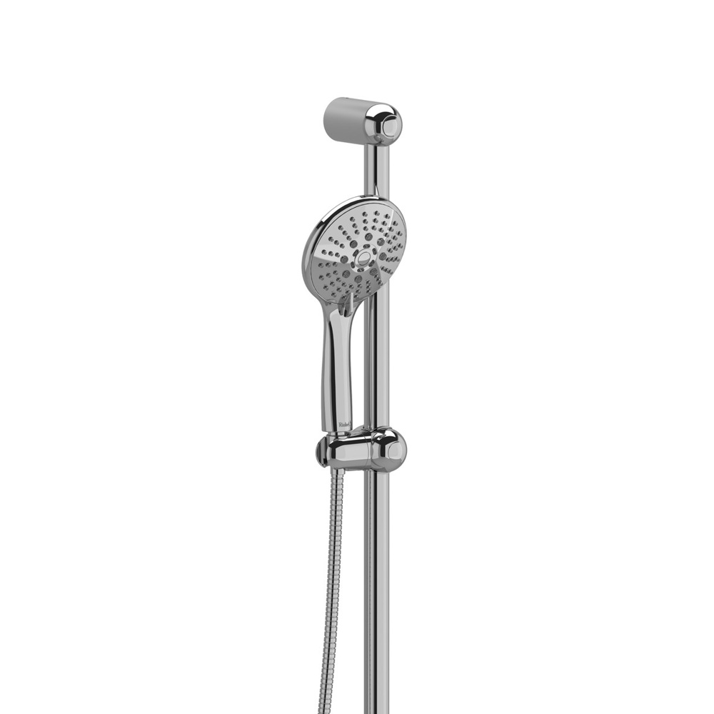 Riobel 6006C-WS Handshower Set With 32" Slide Bar and 3-Function Handshower - Chrome