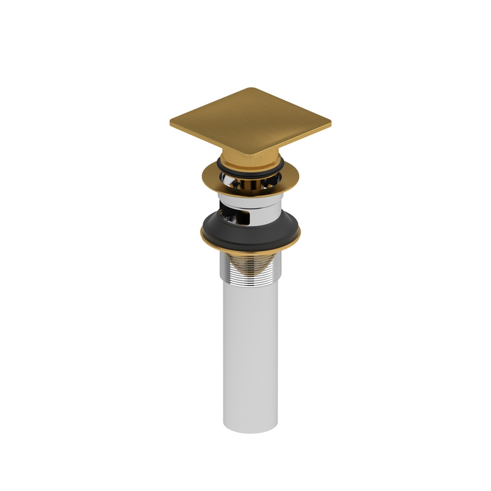 Riobel DB140BG Lavatory Push Drain With Overflow - Brushed Gold