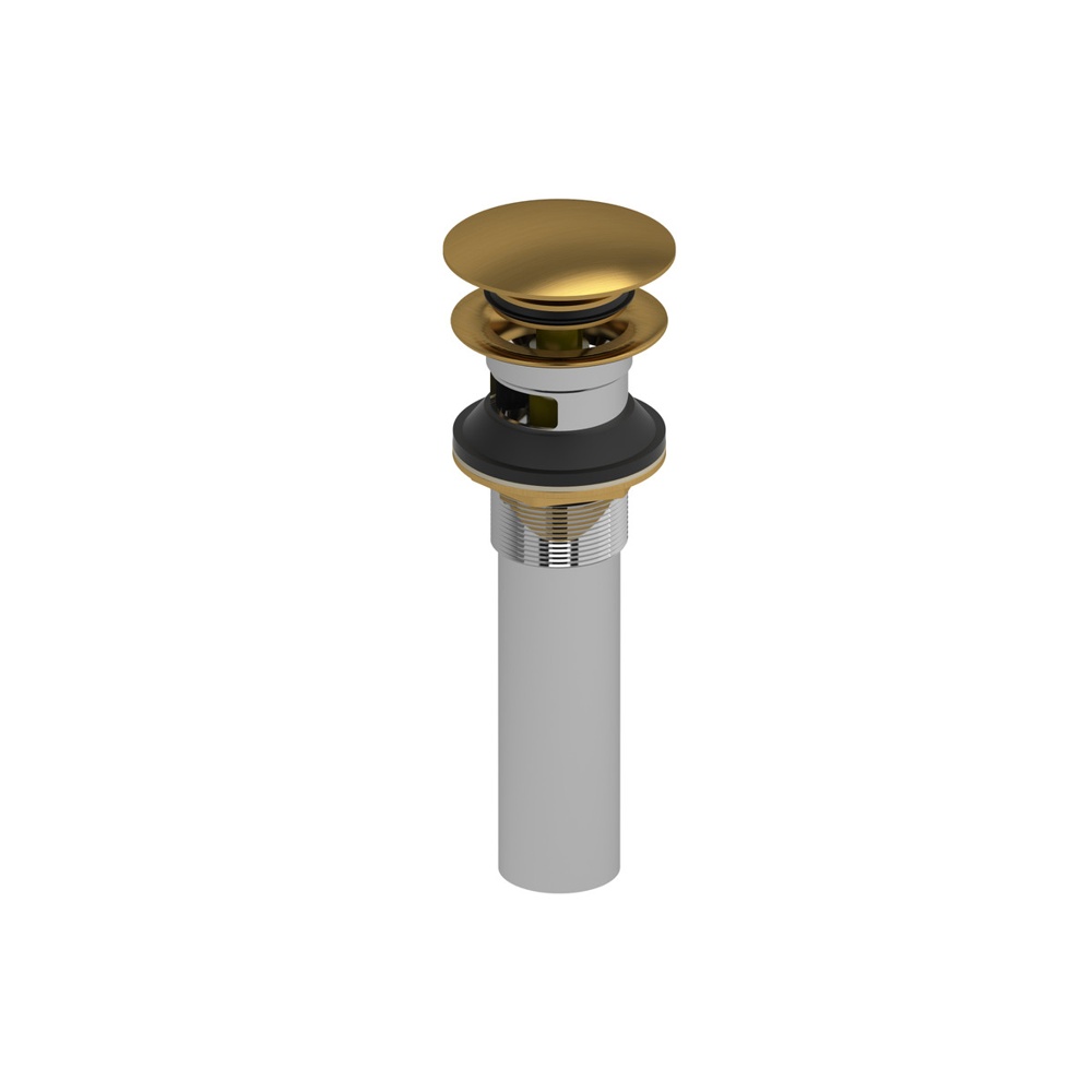 Riobel DB160BG Lavatory Push Drain With Overflow - Brushed Gold