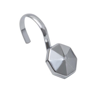 Moda at Home 305914-CHR Alta Shower Curtain Hook, 12 Pack - Chrome