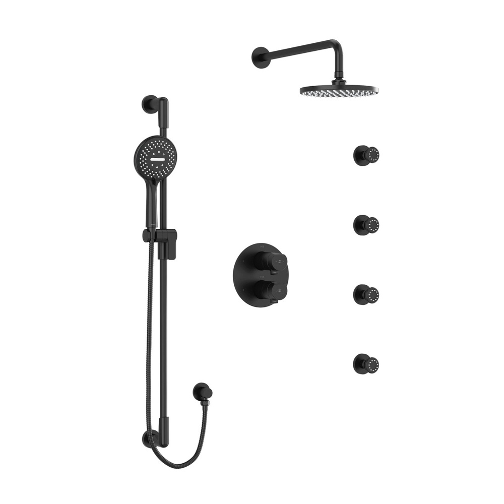 Riobel KIT446PBBK-6 Parabola Shower Kit 446 - Black