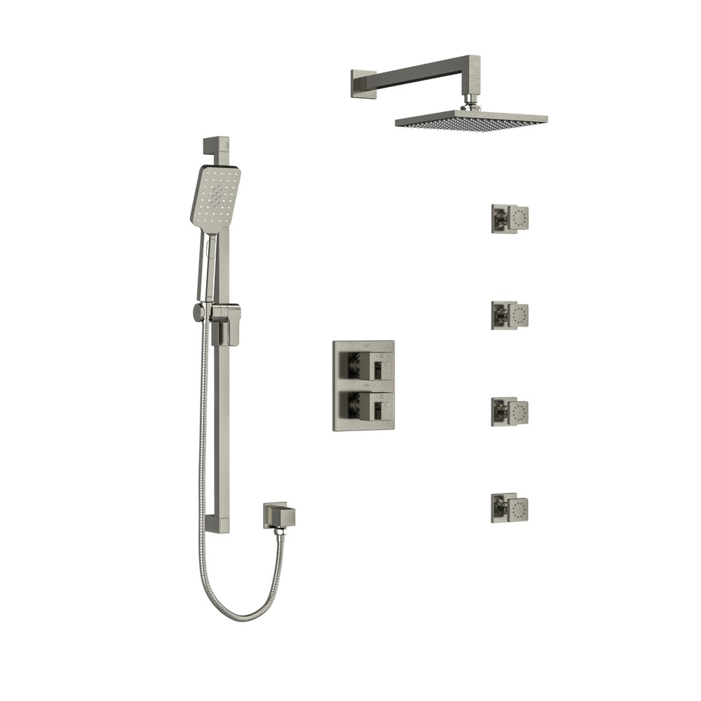 Riobel KIT446USBN-6 Kubik Shower Kit 446 - Brushed Nickel