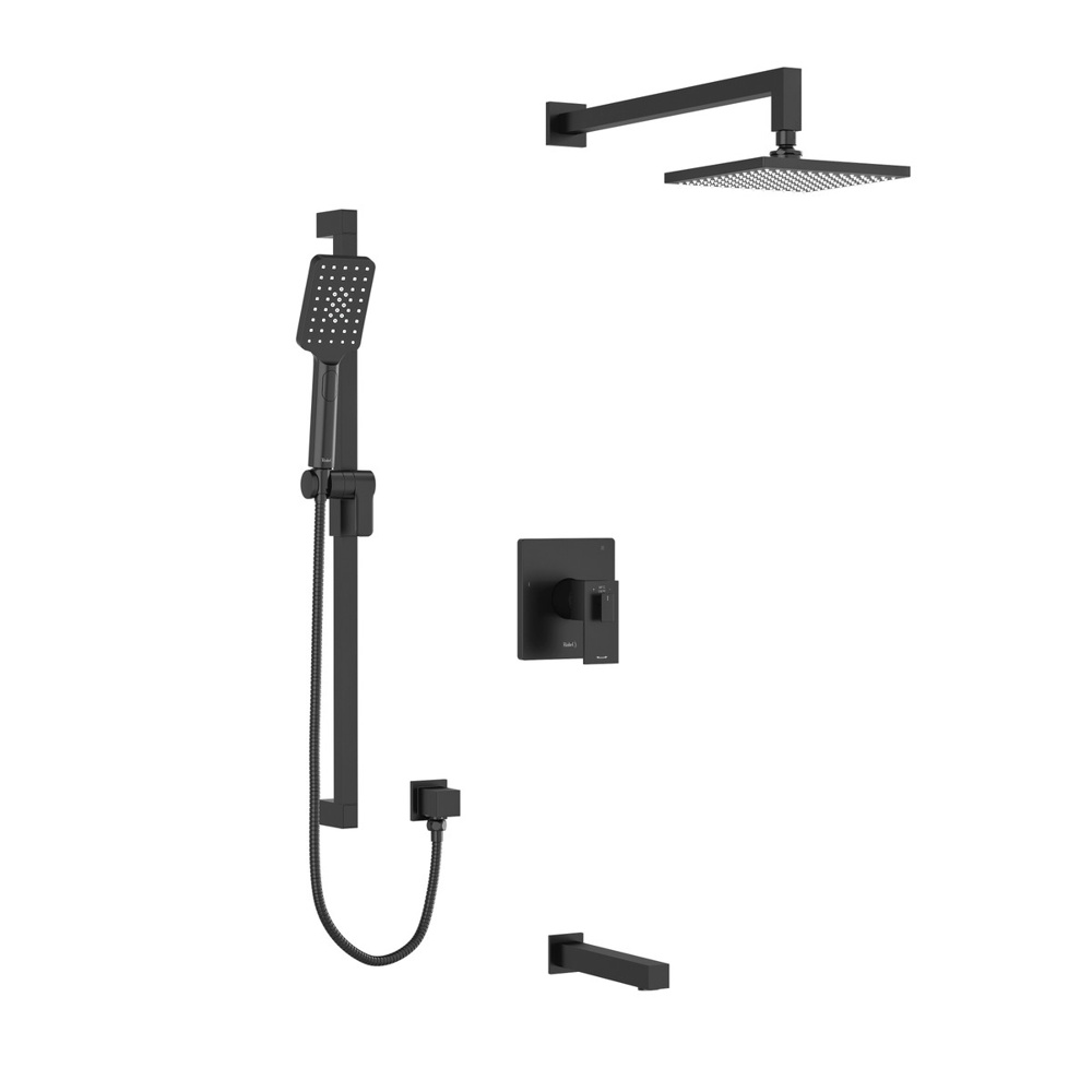 Riobel TKIT1345USBK-6 Kubik Shower Kit 1345 Trim - Black