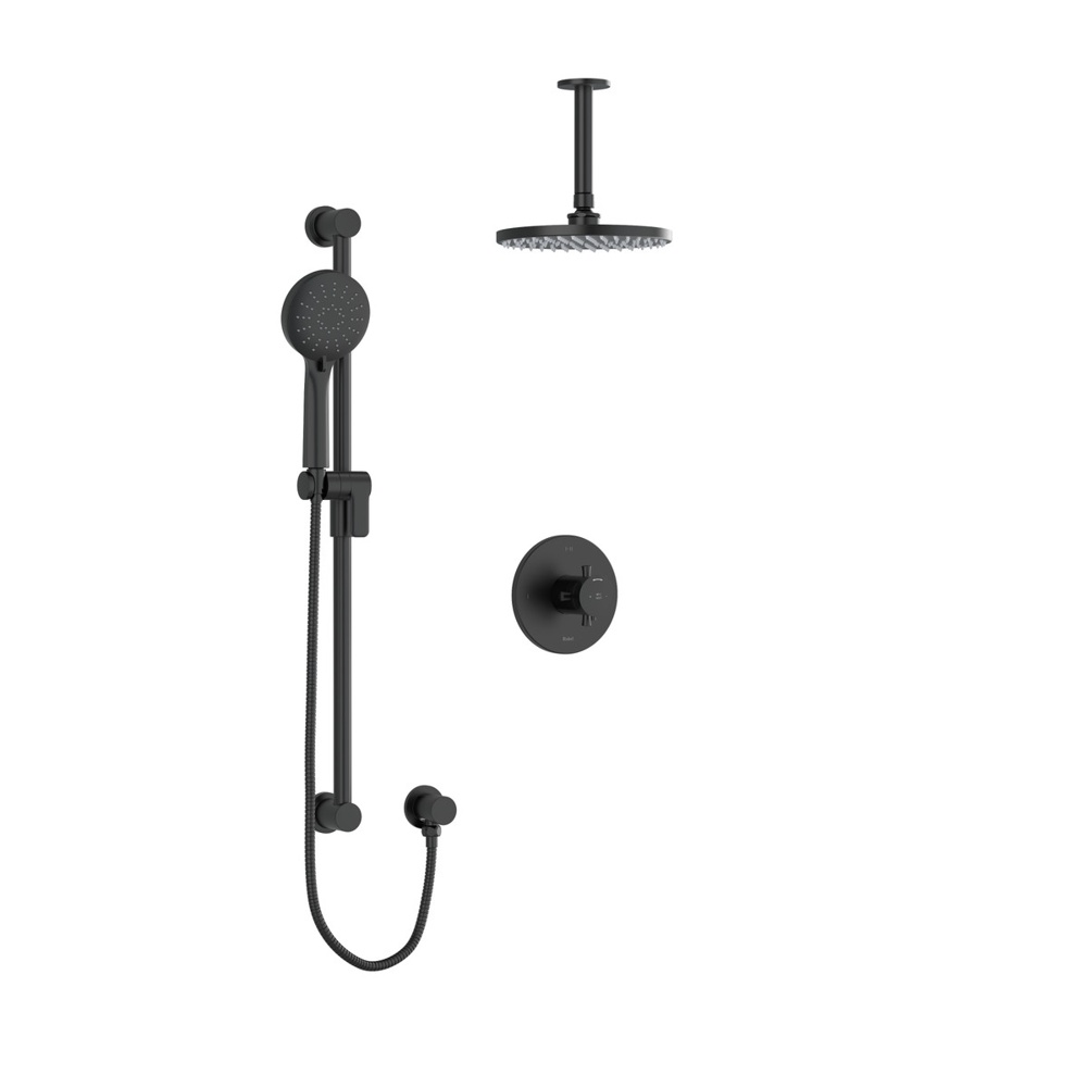 Riobel TKIT323EDTMBK-6 Edge Shower Kit 323 Trim - Black