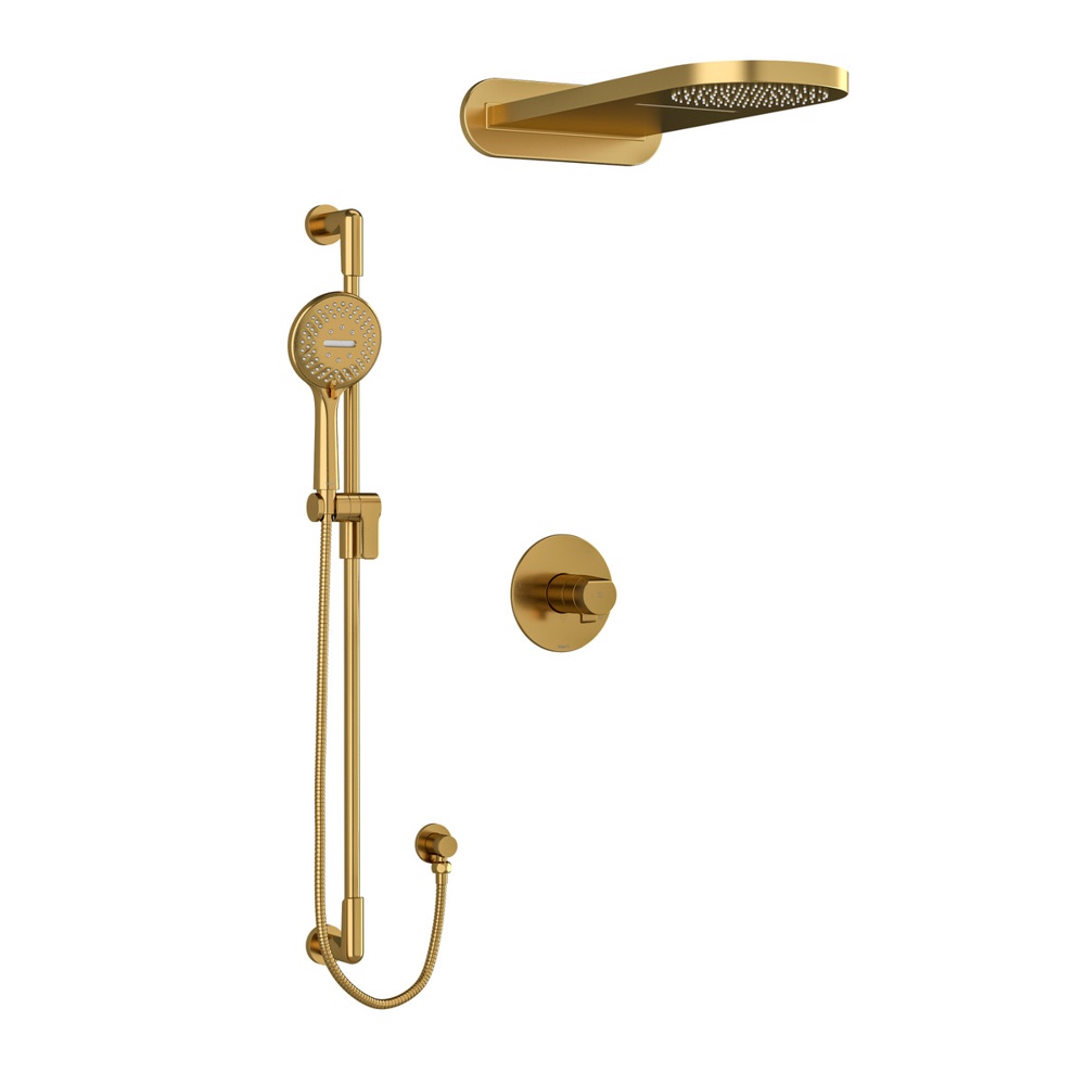 Riobel KIT2745PBBG-EX Parabola Shower Kit 2745 - Brushed Gold