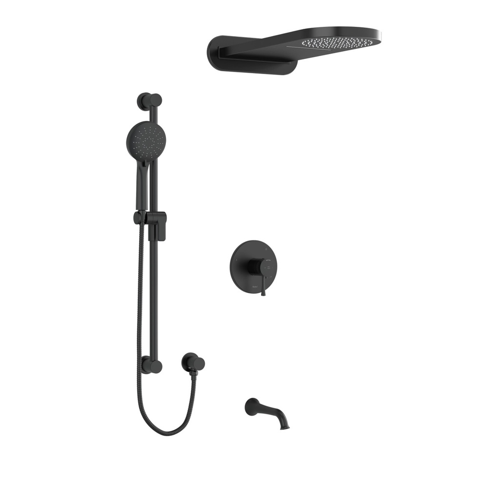 Riobel KIT2745EDTM+BK-SPEX Edge Shower Kit 2745 - Black