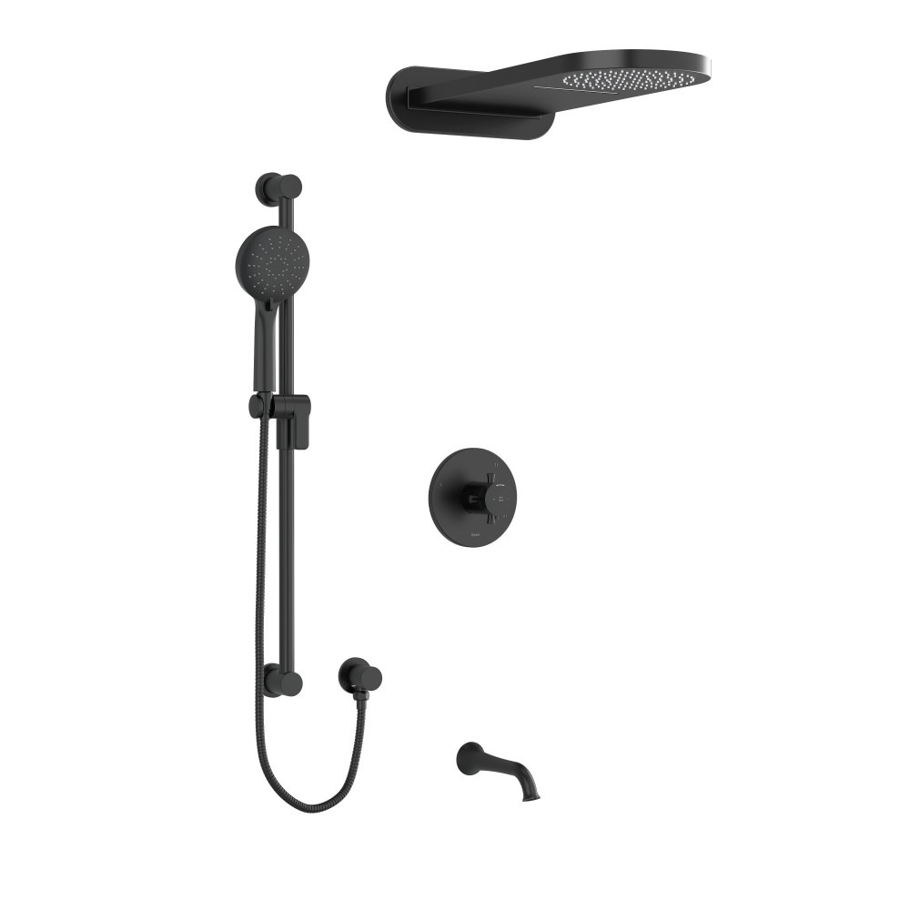 Riobel KIT2745EDTMBK Edge Shower Kit 2745 - Black