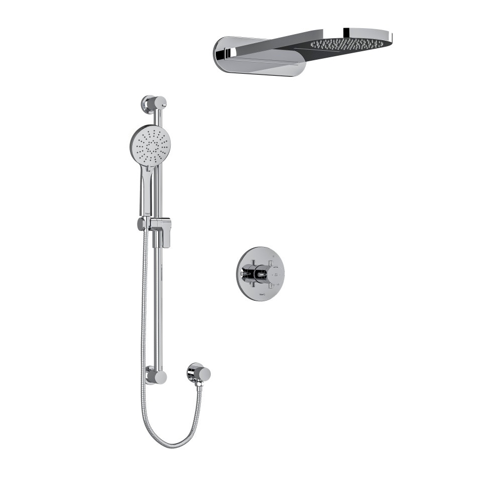 Riobel KIT2745EDTMC Edge Shower Kit 2745 - Chrome