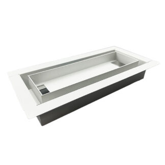 Toolway 110780 4"x10" Steel Drop-In Floor Register - White