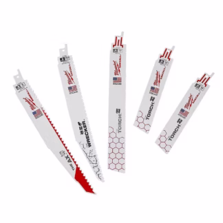 Milwaukee 49-22-3305 SAWZALL Demolition Wood & Metal Bi-Metal Reciprocating Saw Blade Set, 5 Pack