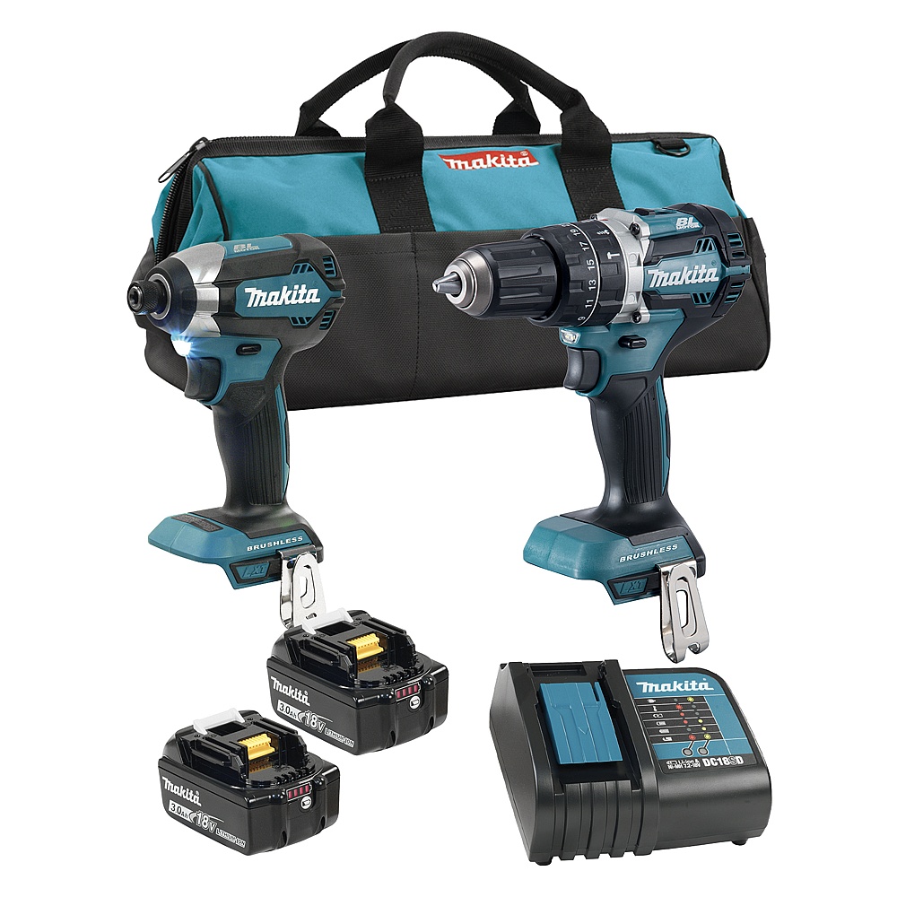 Makita DLX2180S 18V LXT 2PC Combo 3.0Ah Kit (DHP484Z+DTD153Z)