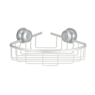 Moda at Home 305007-SLV Aluma Corner Suction Shower Caddy - Silver