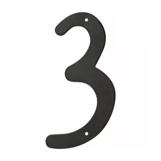 Hillman 841622 4" Nail-On Aluminum Number, #3 - Black