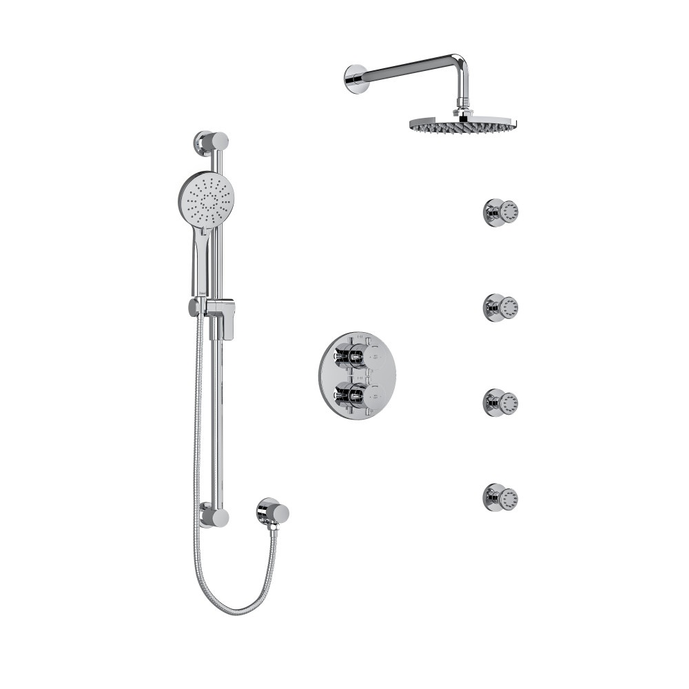 Riobel KIT446EDTM+C Edge Shower Kit 446 - Chrome