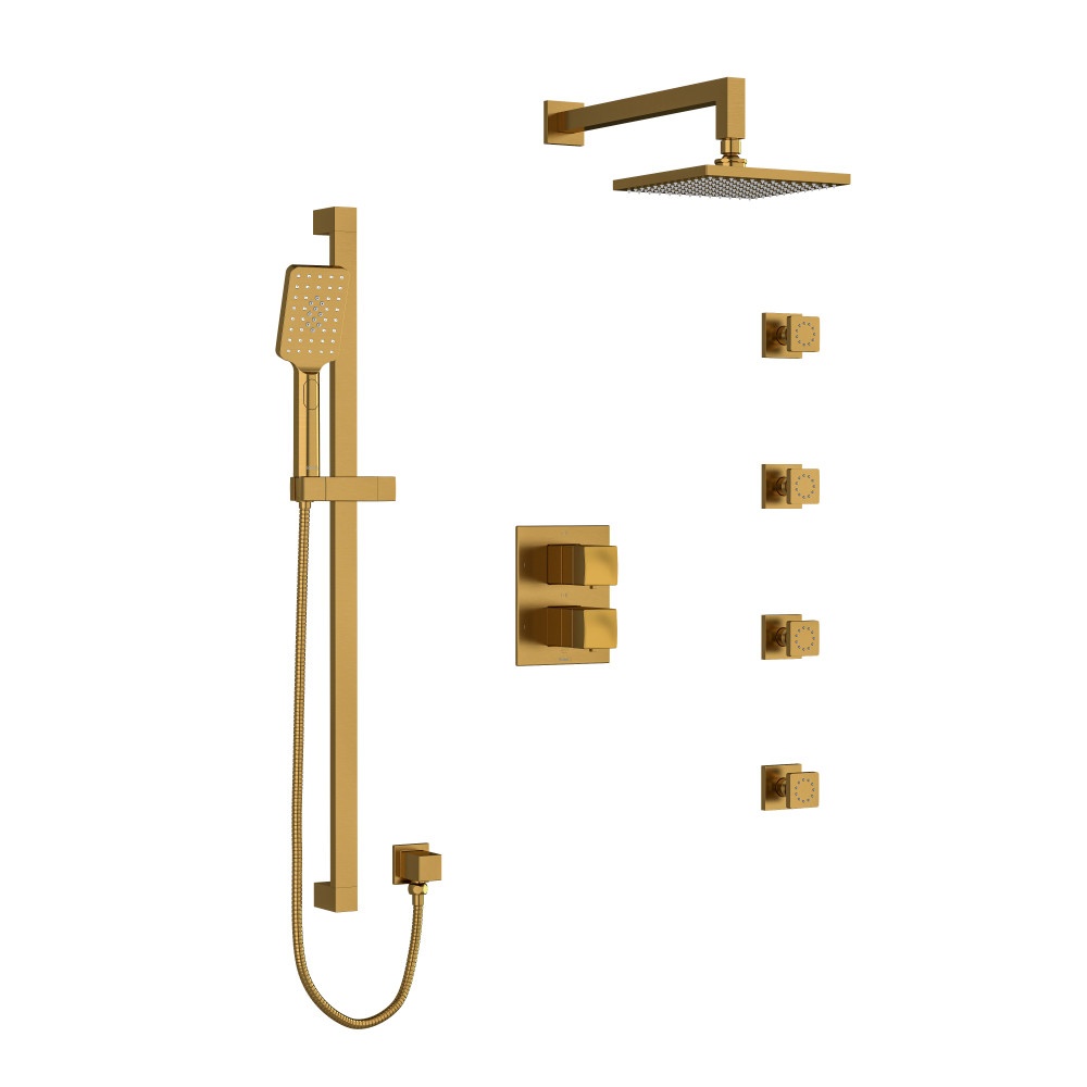 Riobel KIT446RFBG Reflet Shower Kit 446 - Brushed Gold