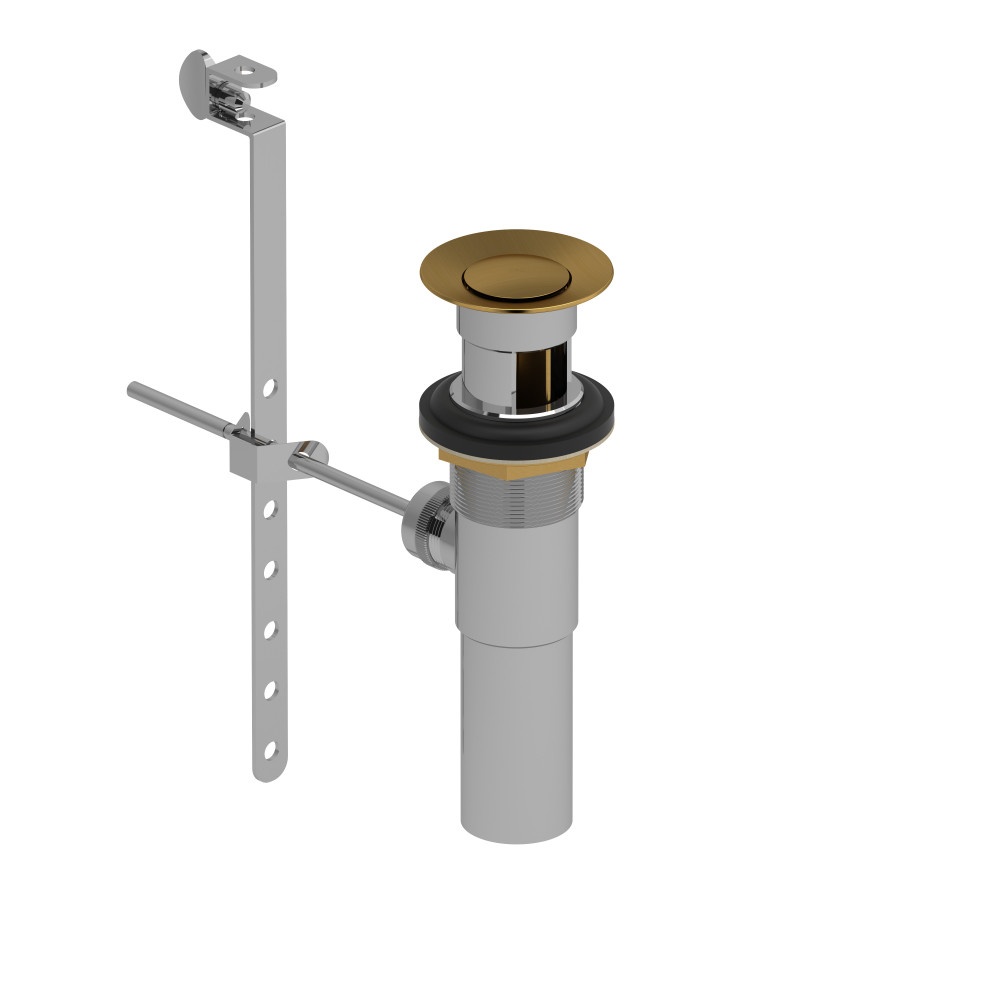Riobel P170BG Lavatory Pop-Up Drain With Overflow - Brushed Gold