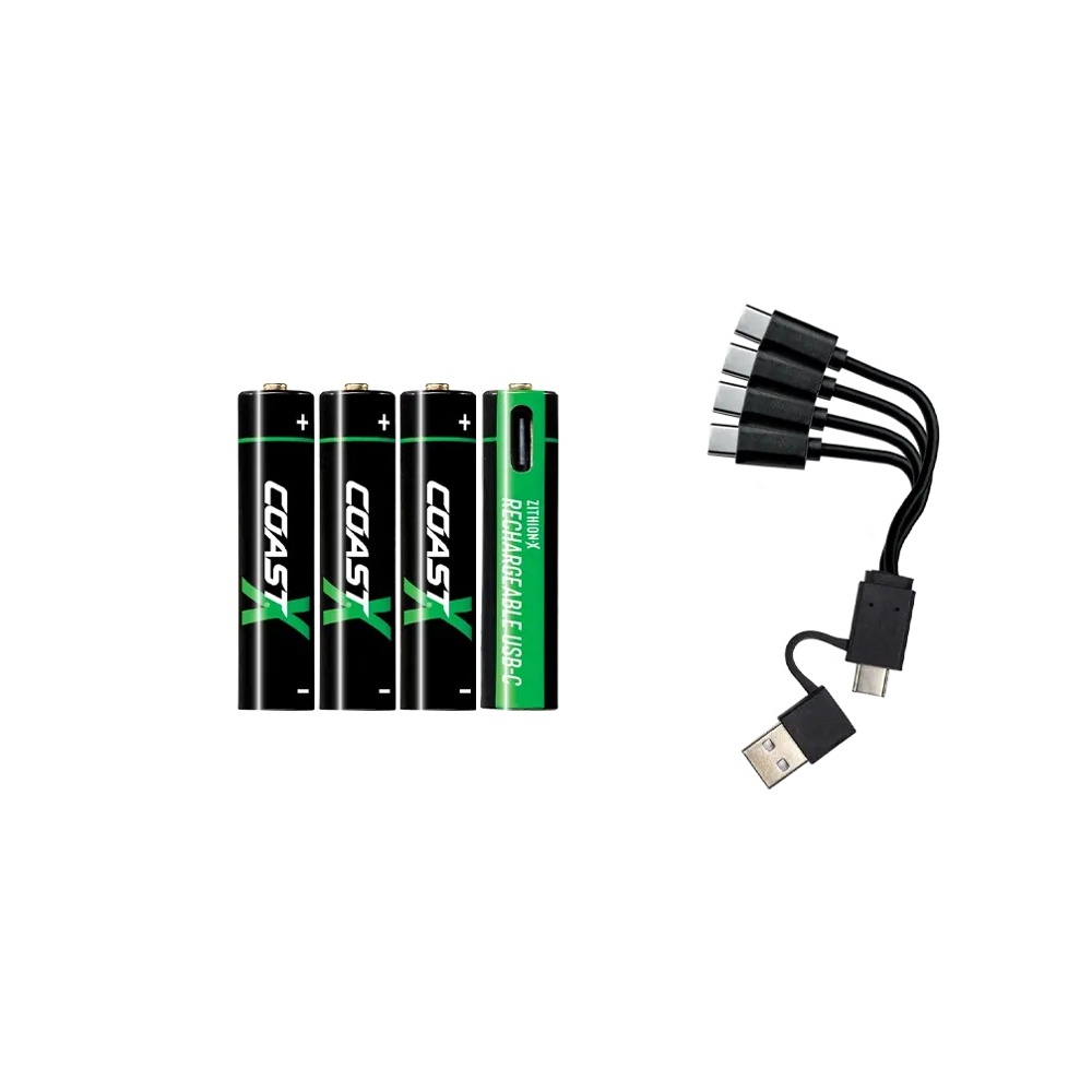 Coast 31239 Zithion-X AAA Rechargable Batteries, 4 Pack