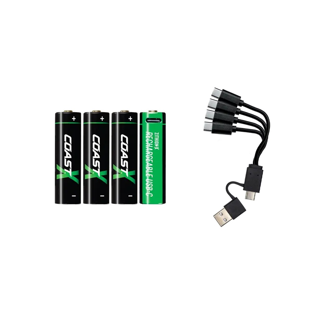 Coast 31240 Zithion-X AA Rechargable Batteries, 4 Pack