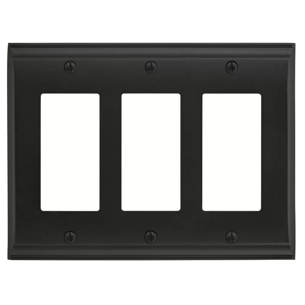 Amerock BP36506BBR Candler Collection 3 Rocker Wall Plate - Black Bronze