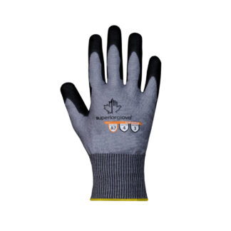 Superior Glove Works S18TAXPUE-7 Dexterity® TenActiv™ A7 Gloves, Size 7 - Black & Grey