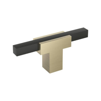 Amerock BP67BBZMB Urbanite Cabinet Knob - Golden Champagne & Matte Black