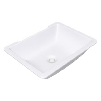 Rohl ERUB2015RTWH Eirene™ 20" x 15" Undermount Rectangular Lavatory Sink - White