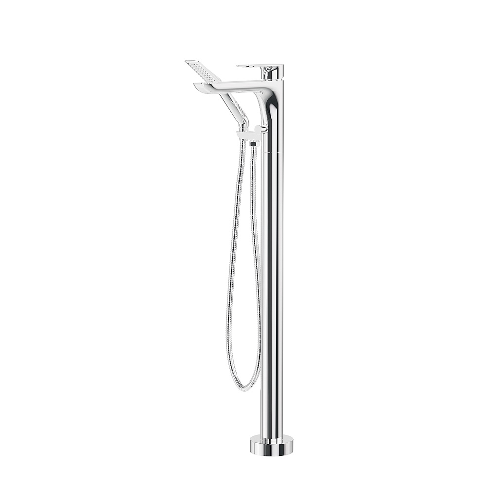 Aquabrass Xpress ABFB56085PC 56085 Must Floor Tub Filler with Handshower - Polished Chrome