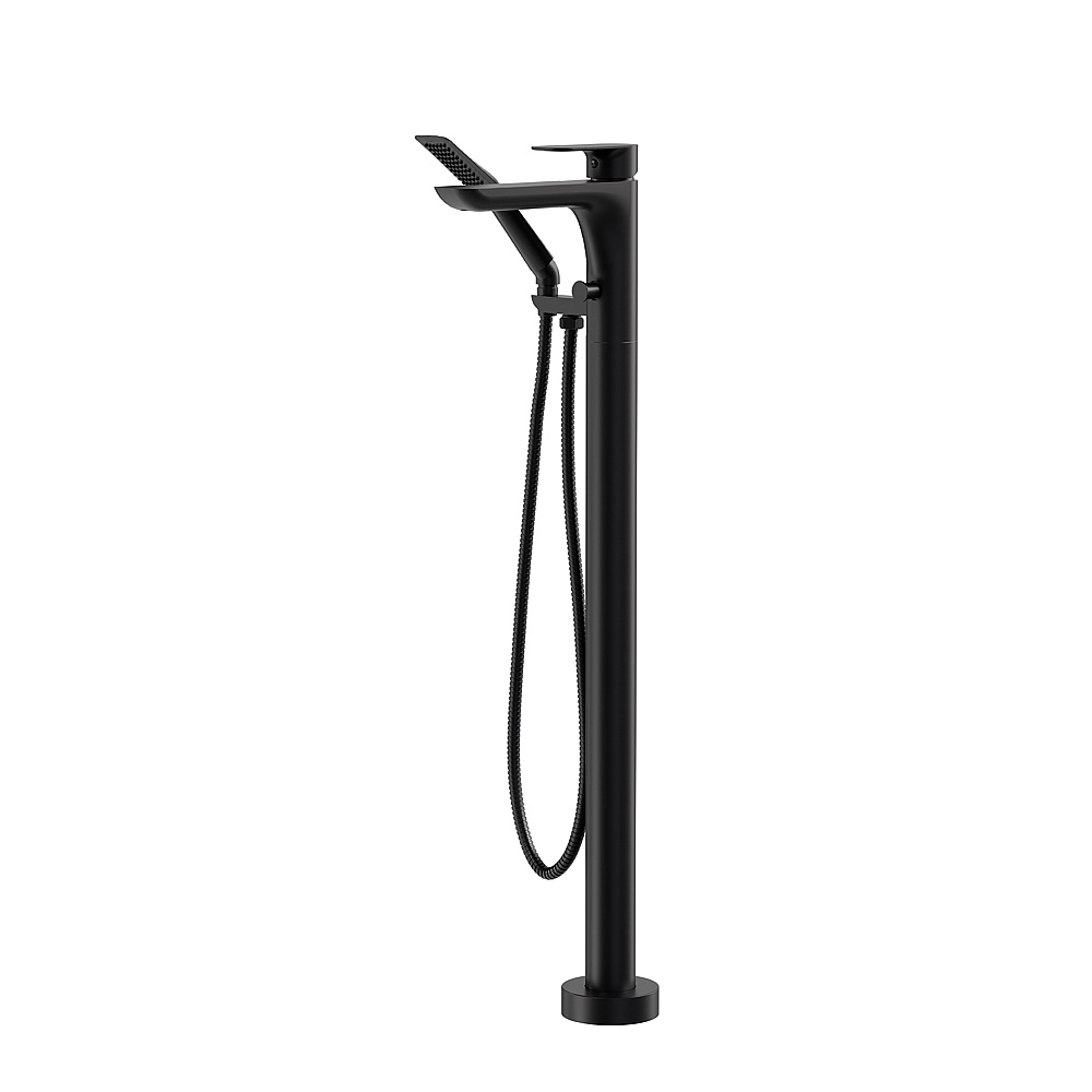 Aquabrass Xpress ABFB56085EBK 56085 Must Floor Tub Filler with Handshower - Electro Black