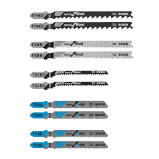 Bosch T5002 T-Shank Jig Saw Blade Set, 10 Pack