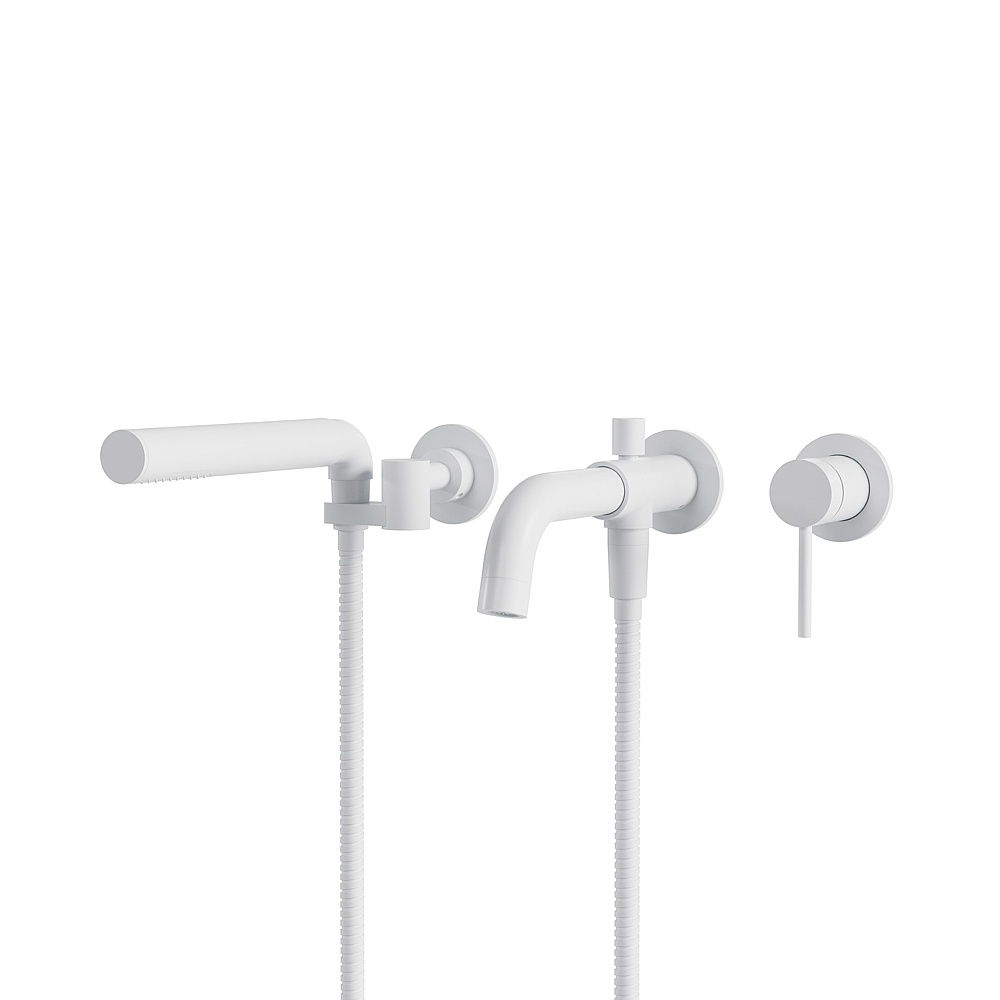 Aquabrass Xpress ABFC62304WH 62304 Umix Wall Tub Filler - Trim Only - White