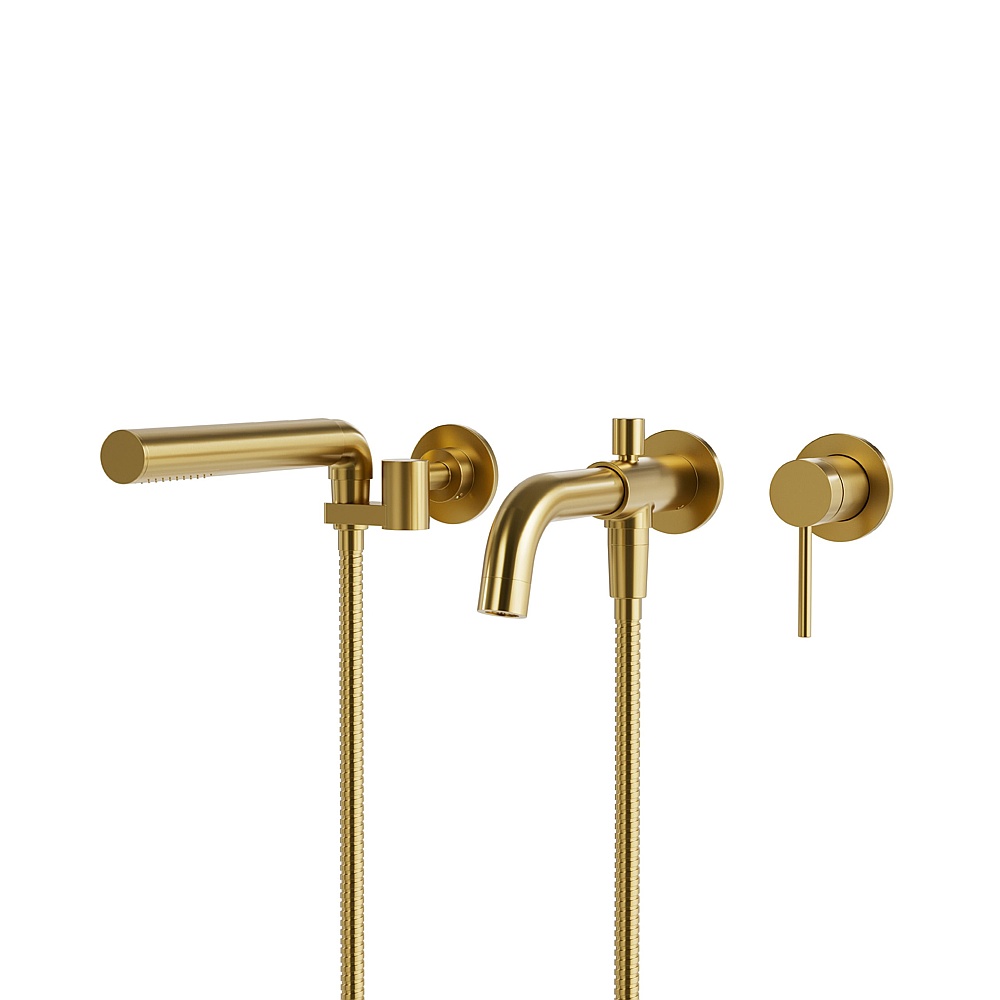 Aquabrass Xpress ABFC62304SUVD 62304 Umix Wall Tub Filler - Trim Only - Sunset PVD