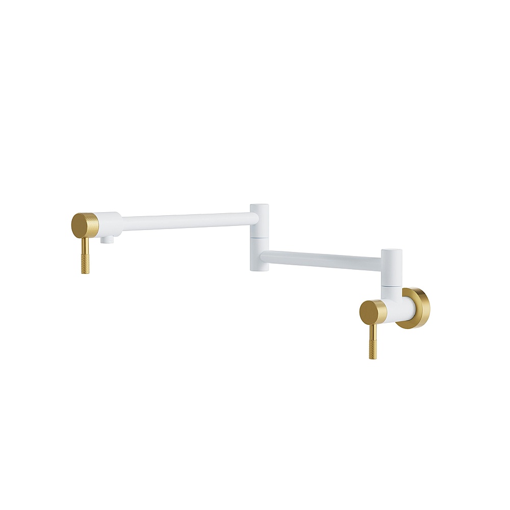 Aquabrass Xpress ABFK6230PWH 6230P Umix Pot Filler with 2 Actuators - White