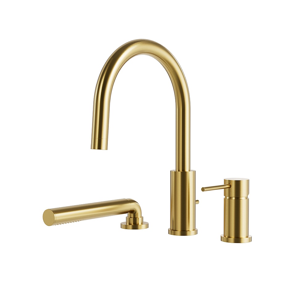 Aquabrass Xpress ABFB62313SUVD 62313 Umix 3 Pcs Tub Filler with Handshower - Sunset PVD