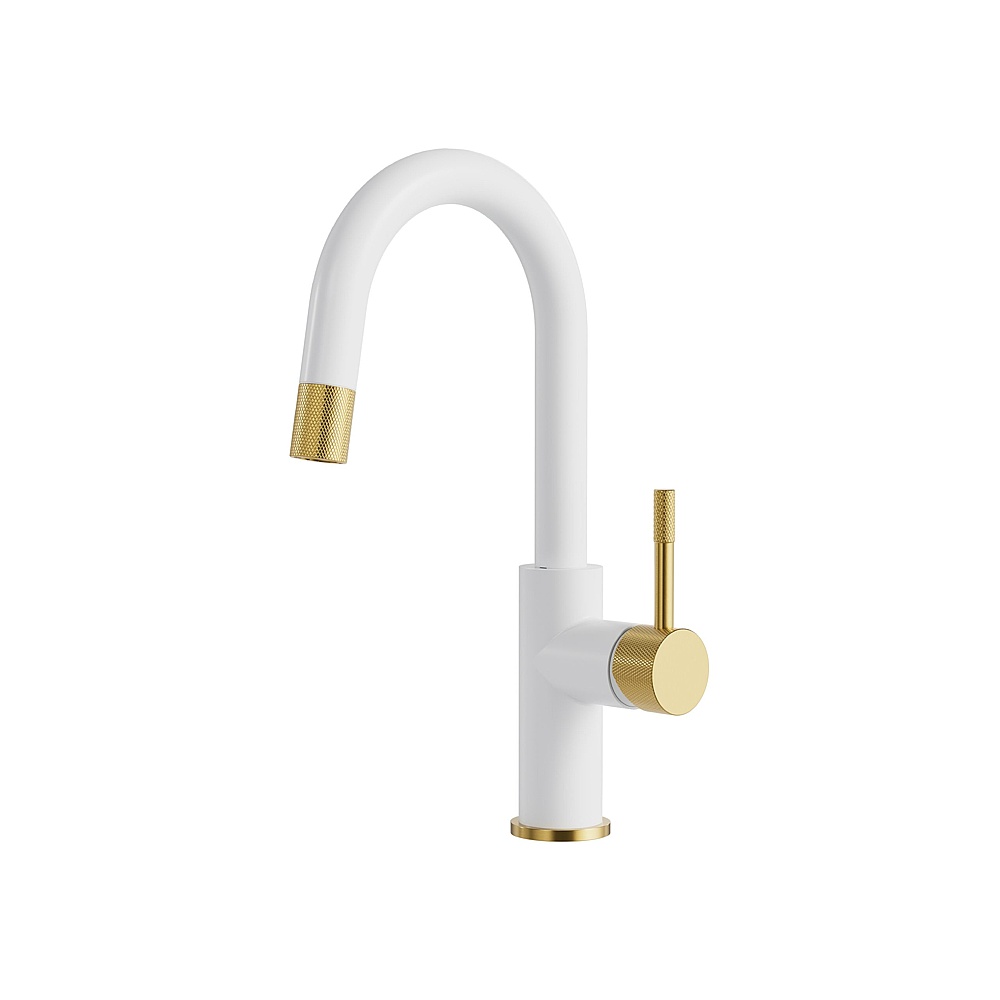 Aquabrass Xpress ABFK6235BWH 6235B Umix Pull-Down 1 Spray Bar Faucet - White